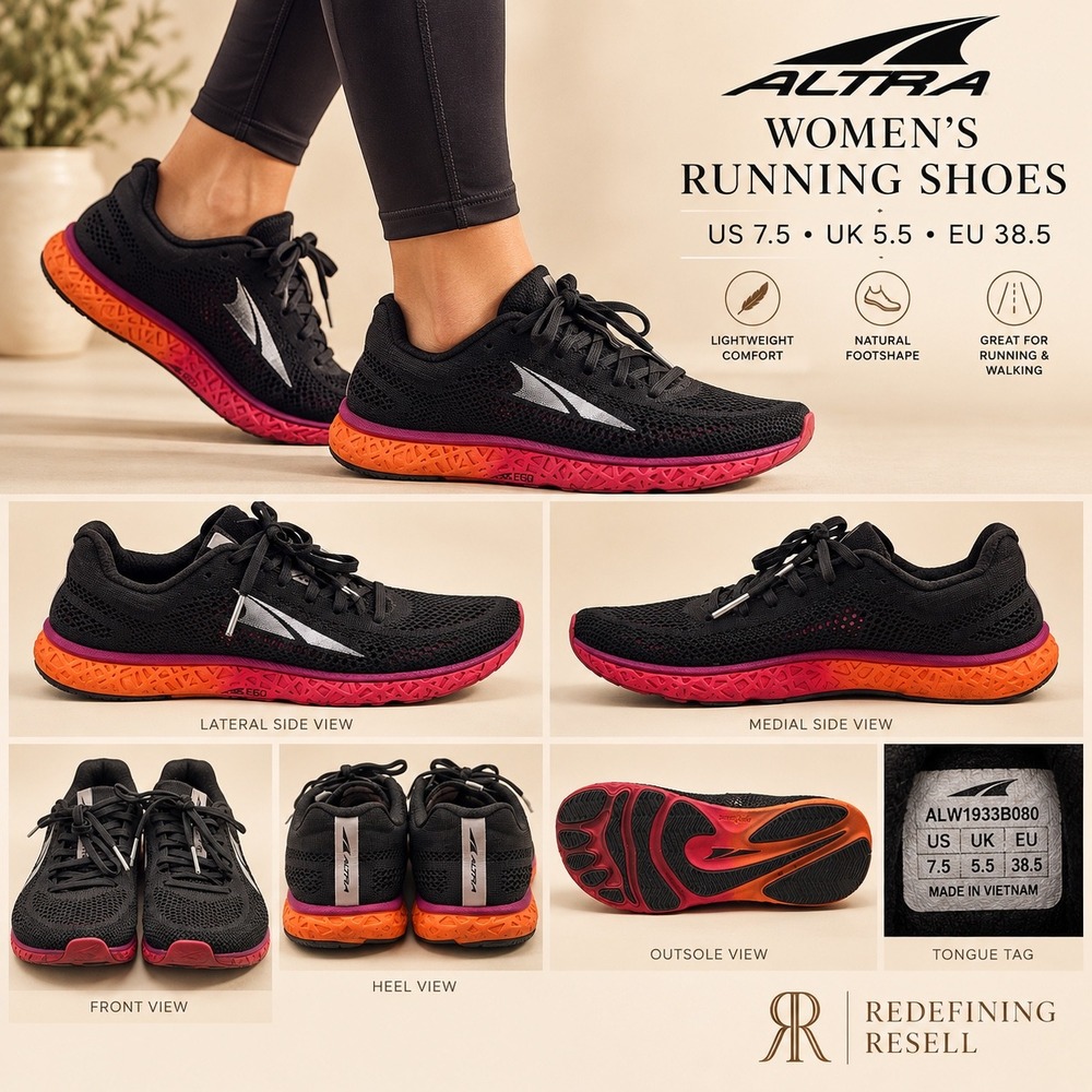 Altra Escalante 2.5 Womens Running Shoes Black Pink Orange ALW1933B080 Size 7.5